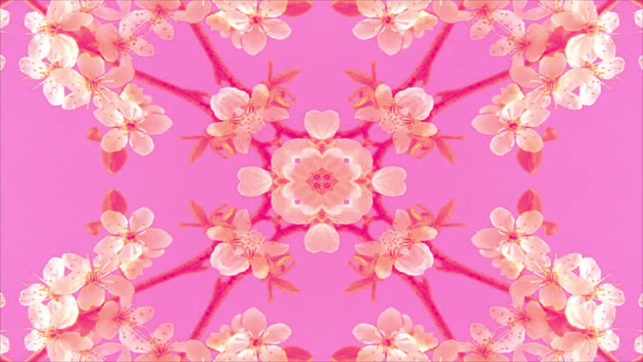 el fondo de movimiento del caleidoscopio abstracto, el fondo en bucle.