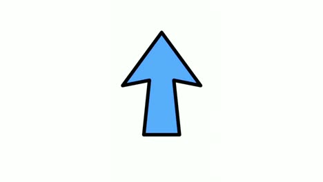 애니메이션 하 ⁇  배경에 파란색 화살표 기호