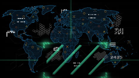 Animación-De-Conexiones-De-Red-Global-Y-Procesamiento-De-Datos-Sobre-Un-Mapa-Del-Mundo