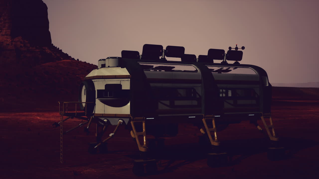 화성 표면에 착륙하는 화성 착륙선