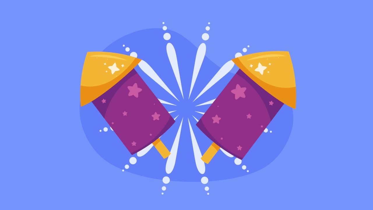 재미있는 불꽃놀이 아이스크림