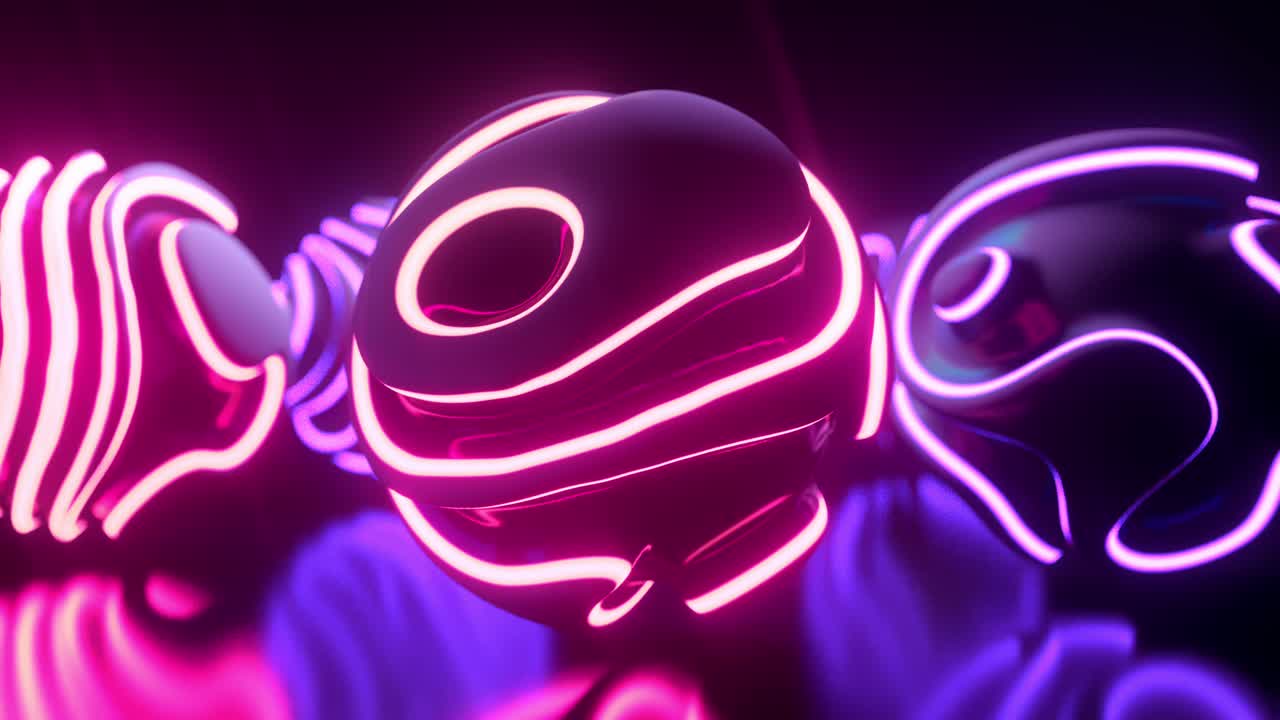 esfera de luz de neón brillante