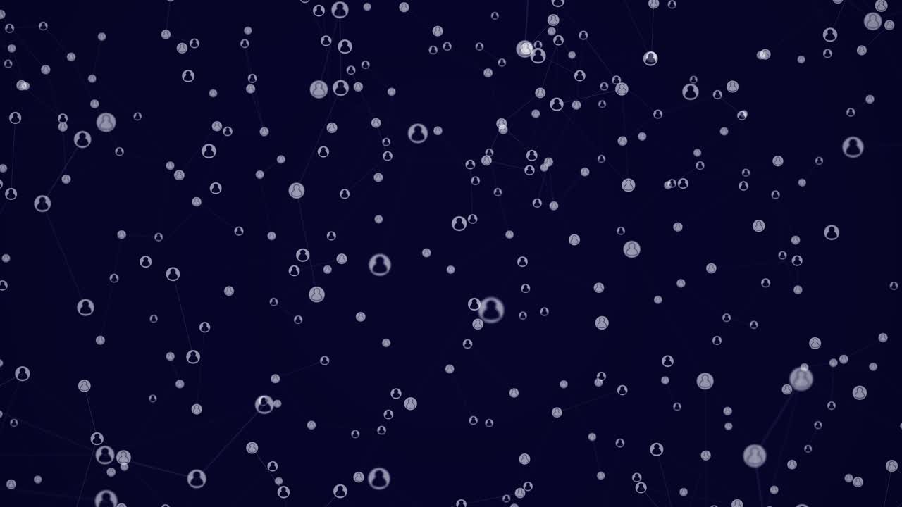 Digital technology network background global world map wireframe polygonal lines science motion