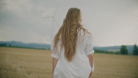 woman tending the land