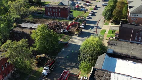 witness the controlled demolition transforming a construction site