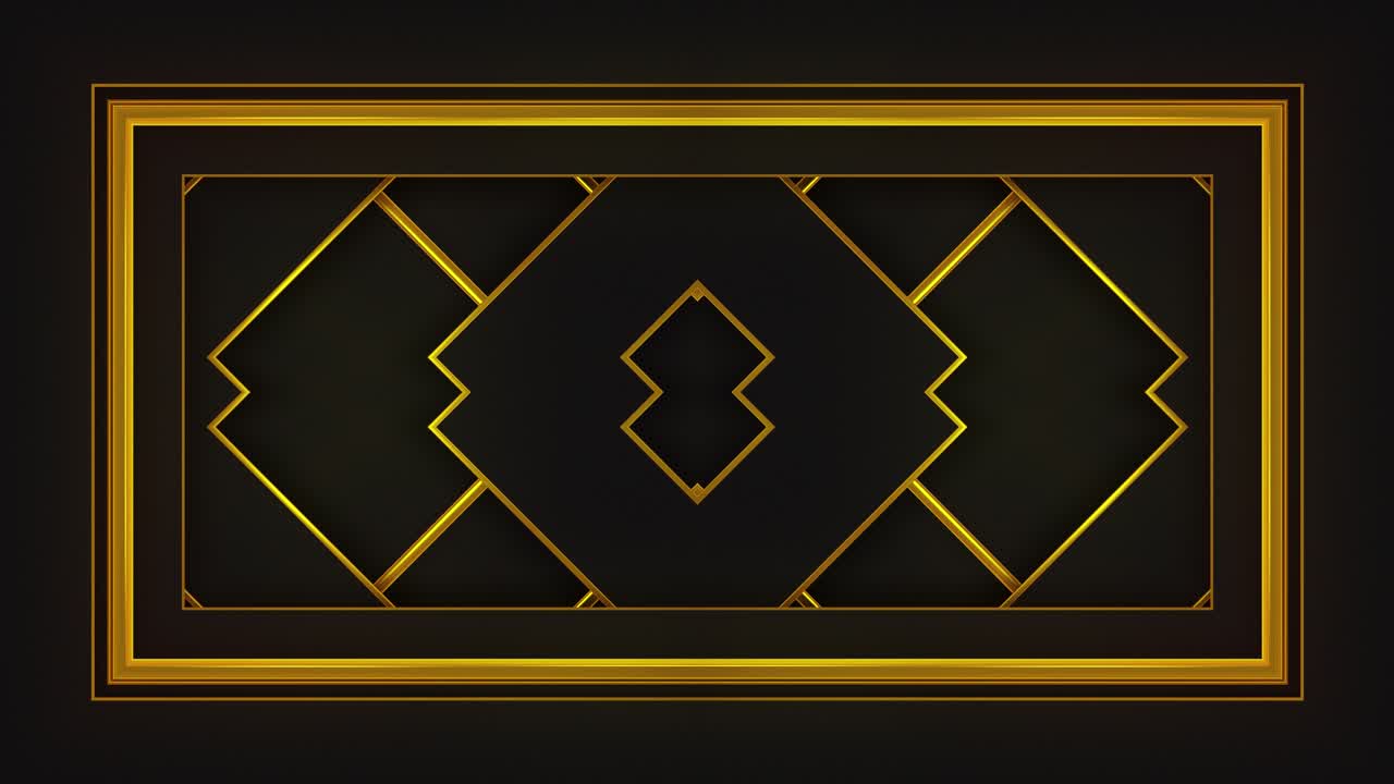 Gold Geometric Frame Background