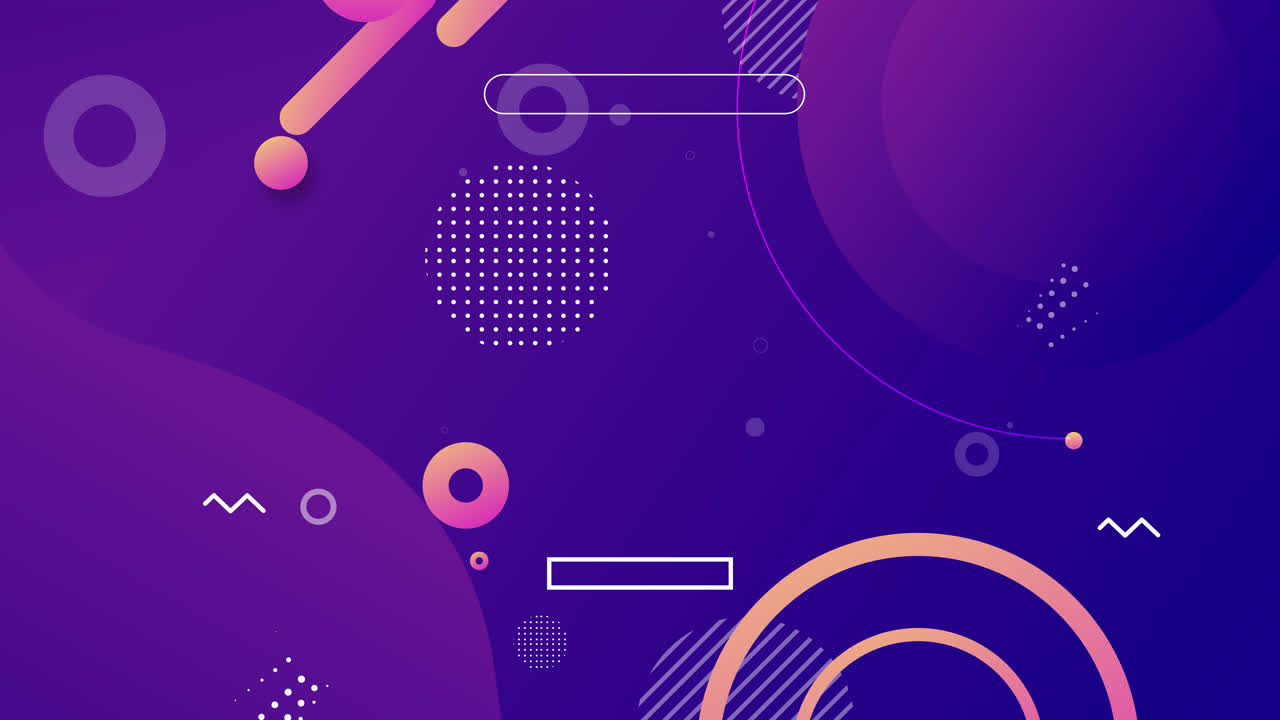 Abstract geometric background with purple and blue gradients and dynamic shapes