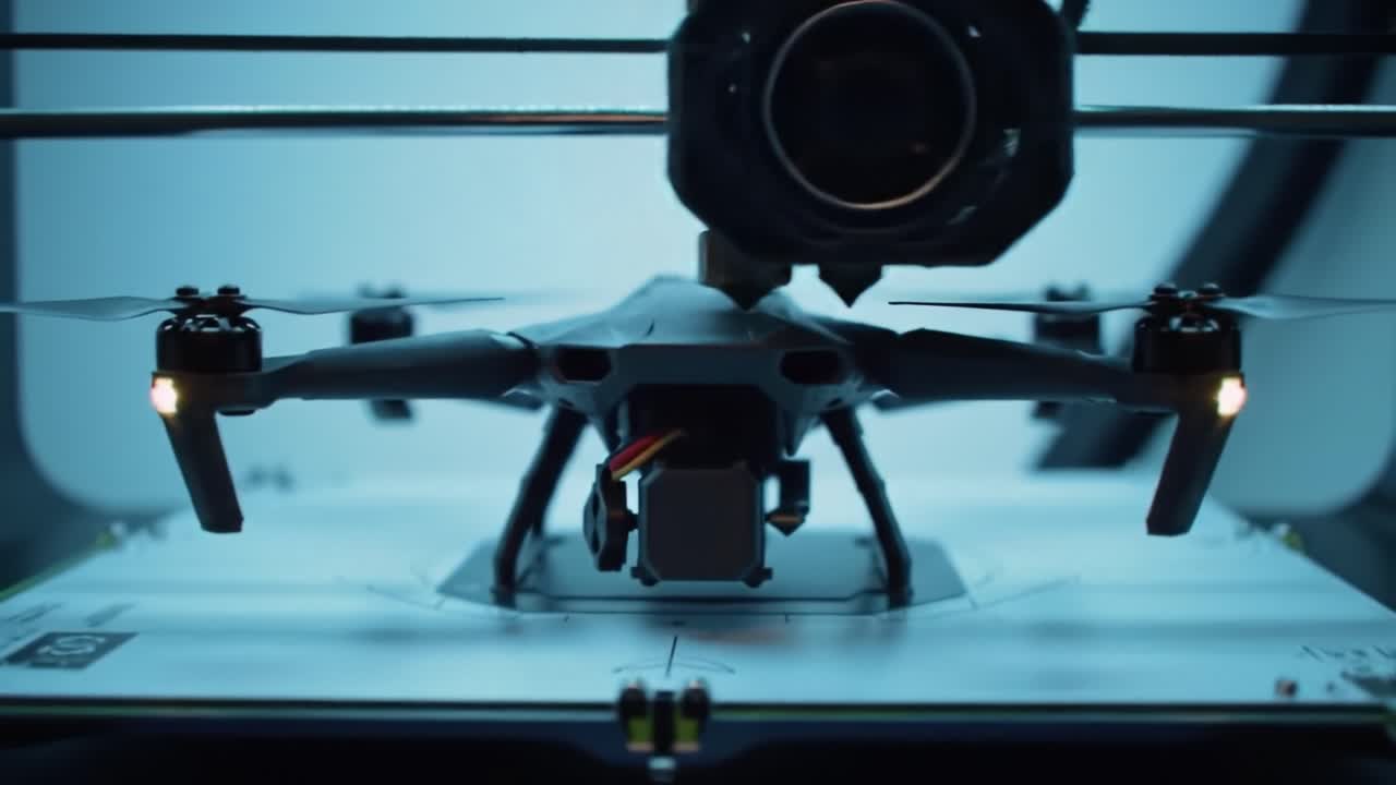 Innovative Drone Design Showcased in Close-Up Frames Highlighting Advanced Technology and Features of a Modern Aerial Vehicle