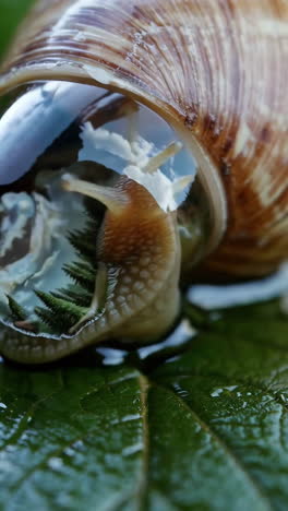 snail reflection in nature