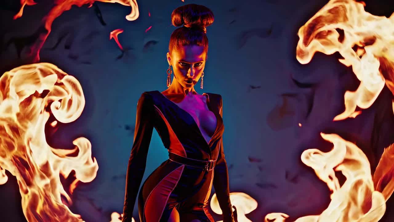 불타는 패션 모델