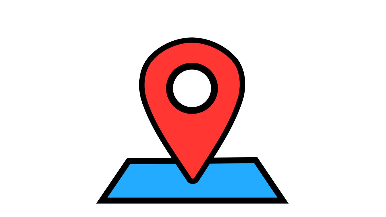 4K Location Icon Animation - Loopable