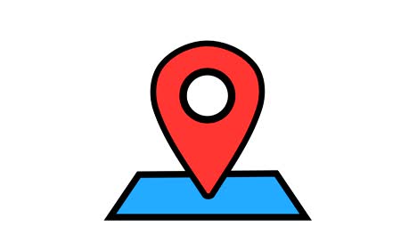 4k location icon animation - loopable