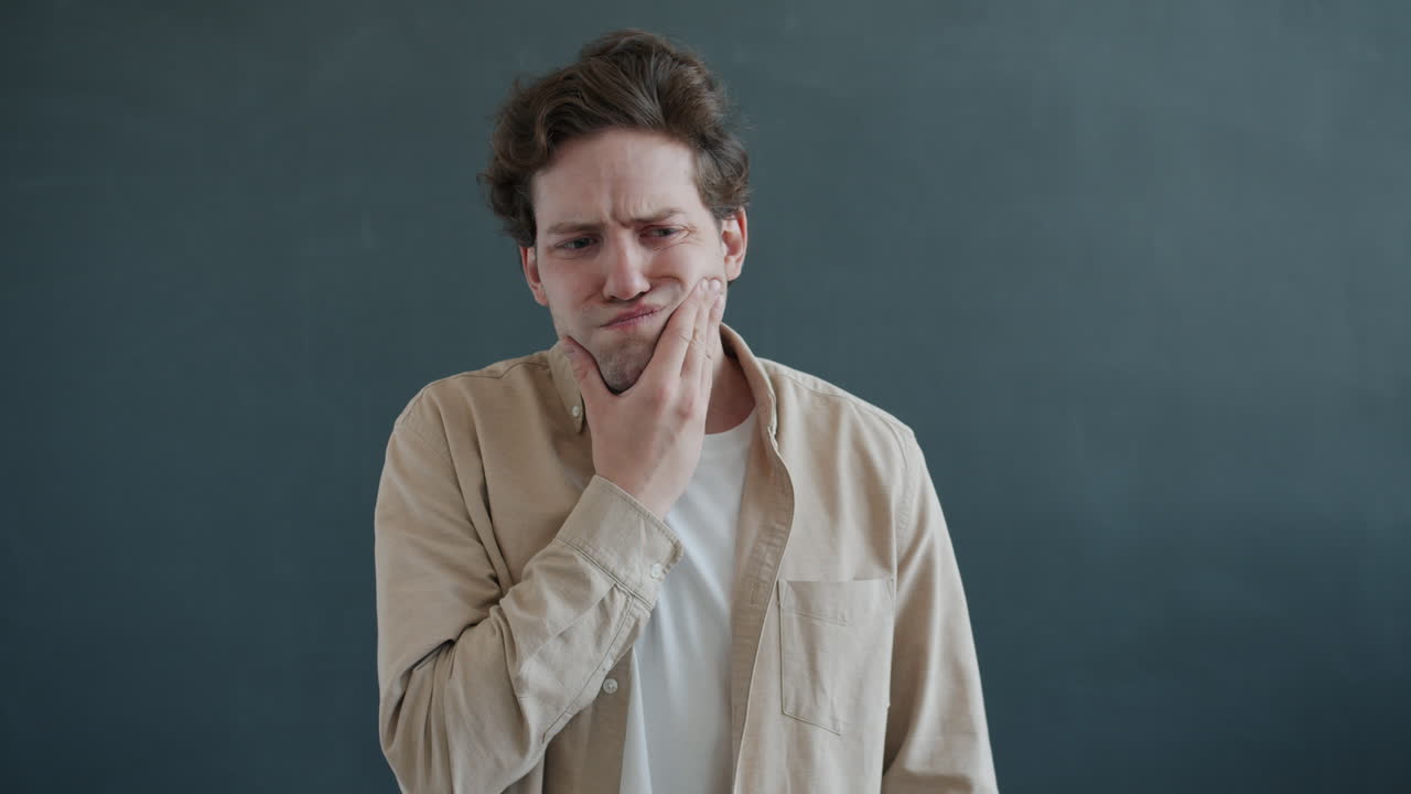 Man with a concerned expression