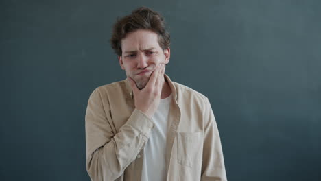 man with a concerned expression