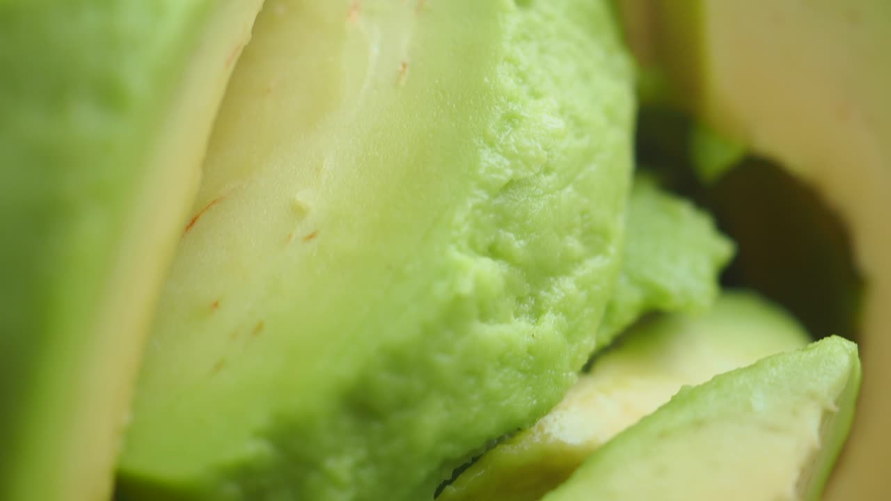 Close up of sliced avocado