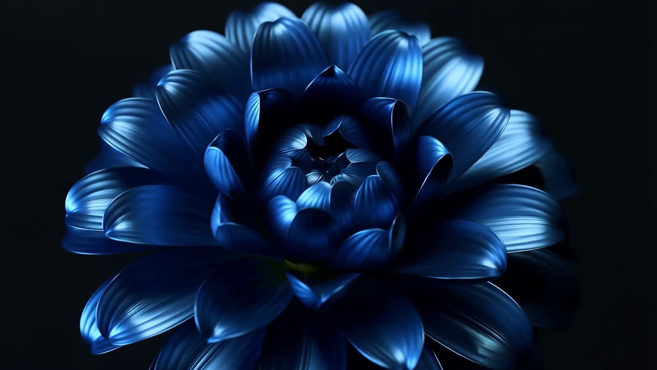 Close-up of a Vibrant Blue Flower on a Dark Background