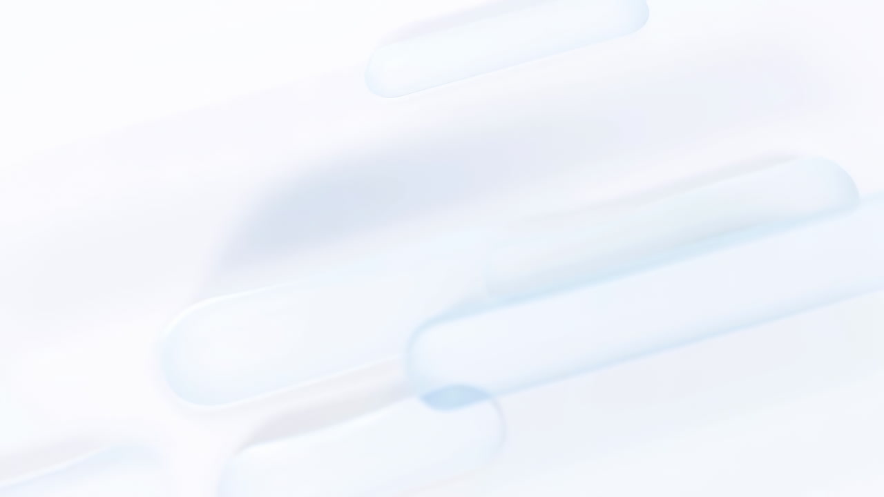 Soft Blue Capsule Shapes Drifting Across Translucent Minimal Background, Clinical Mood With Sterile Laboratory