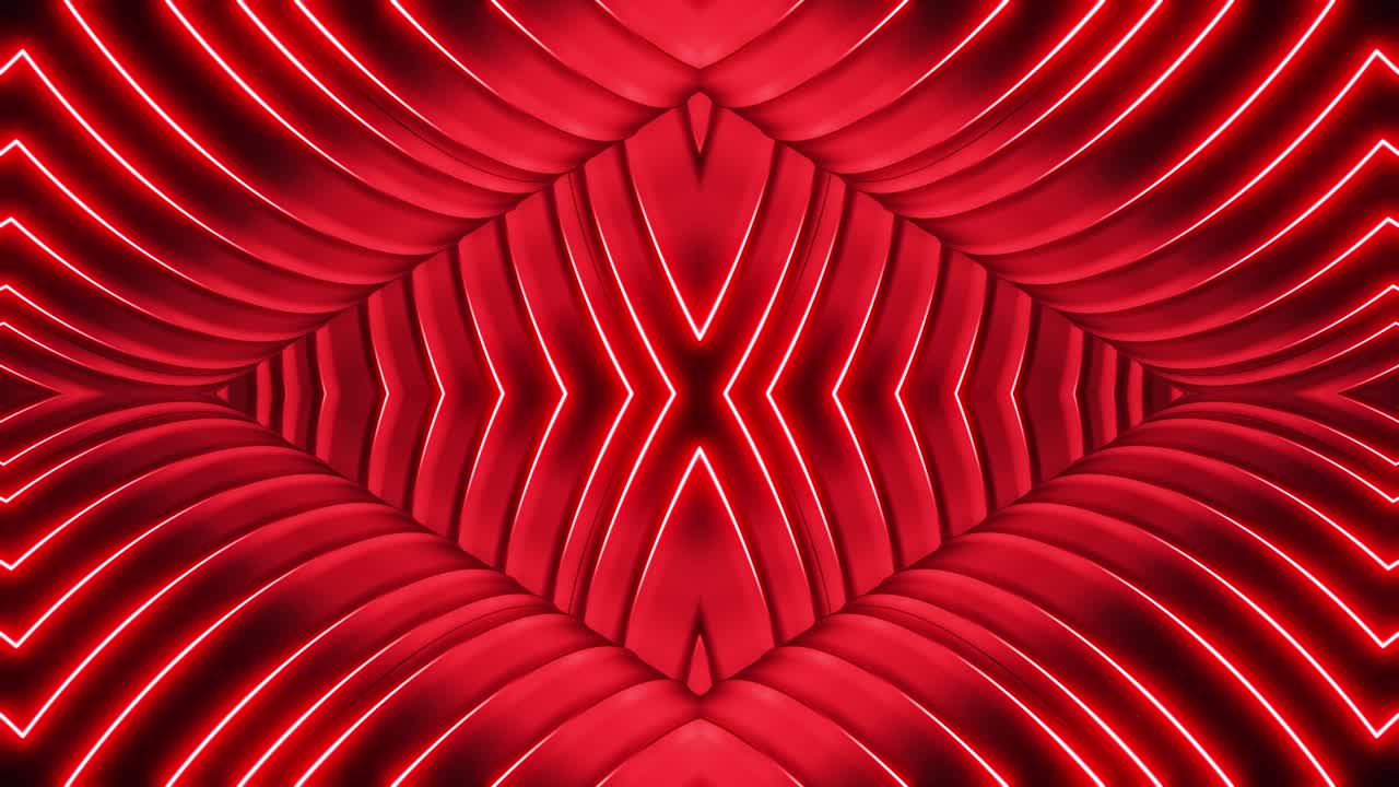 patrón geométrico de neón rojo