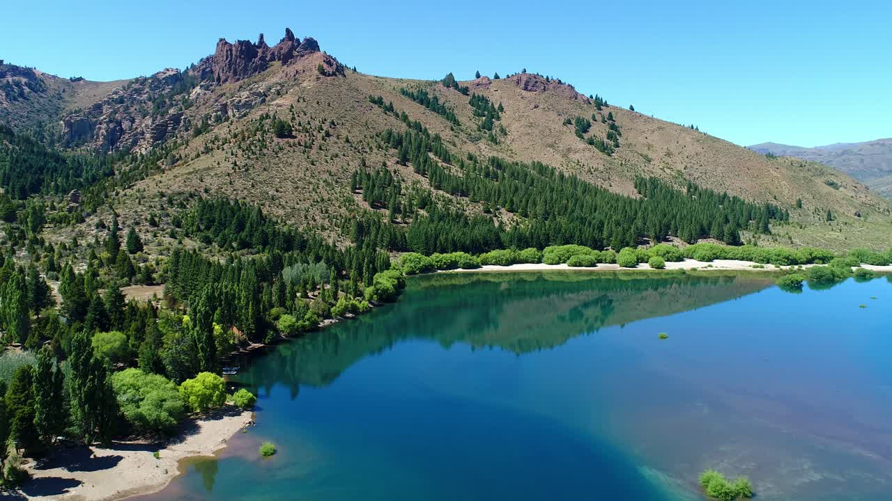 북부 파타고니아-4의 호수 조감도