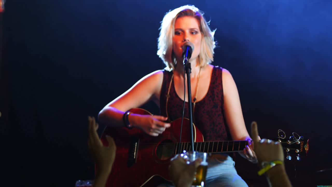 Singer performing on stage