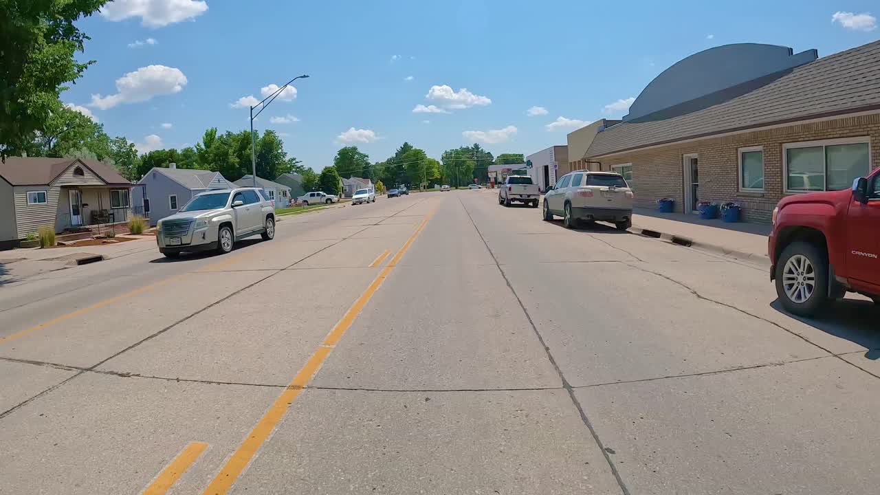 Driving through small towns in America