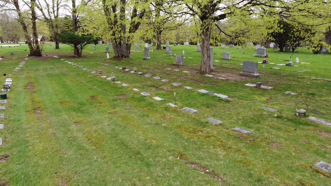 cementerio de aviones no tripulados imágenes aéreas de grand rapids michigan con follaje verde y árboles