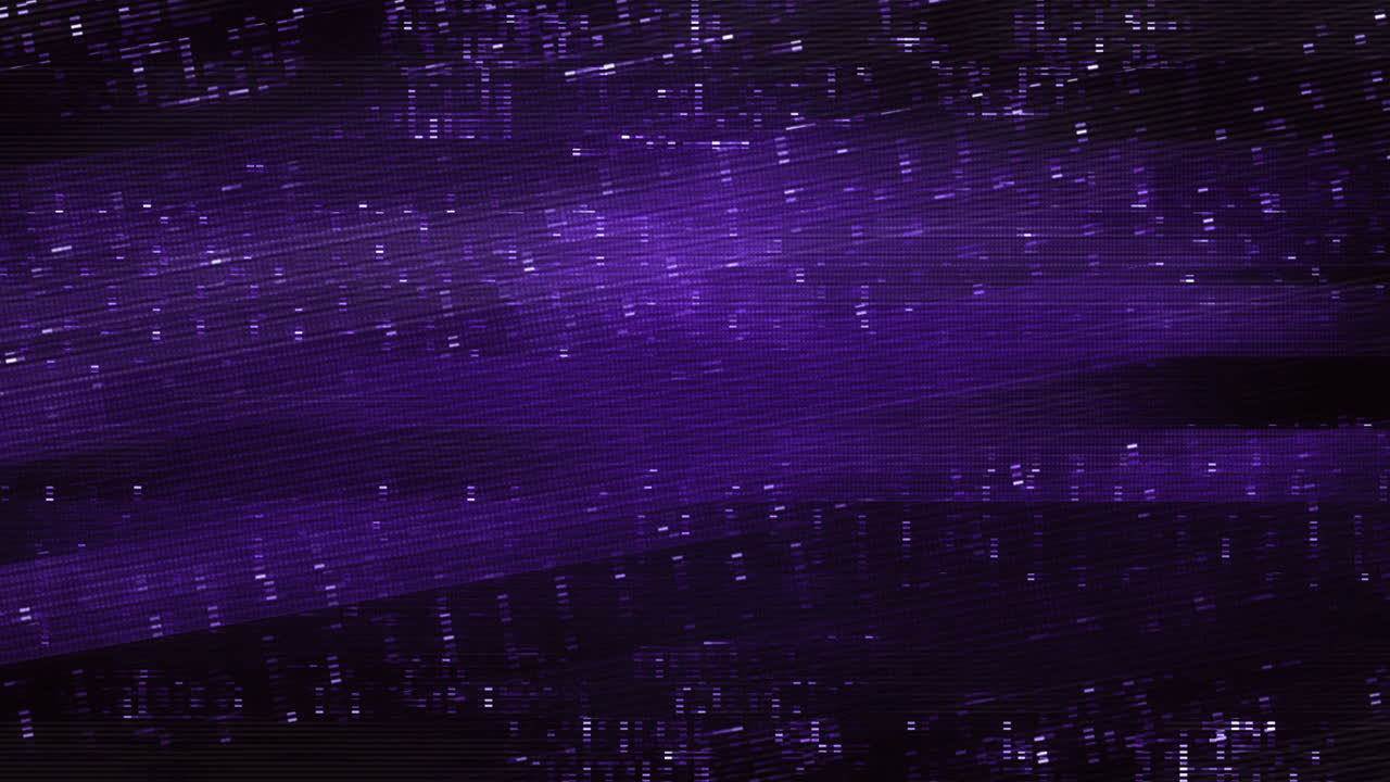 Glitch digitale viola dinamico e distorsione dei dati