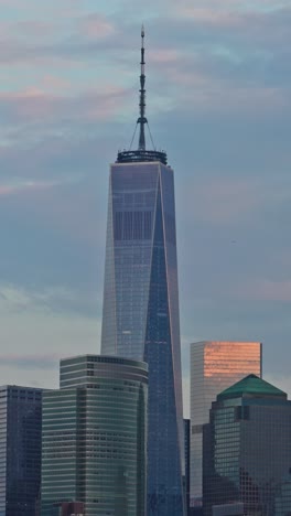 awe-inspiring view of manhattan's skyscrapers across the river in new jersey