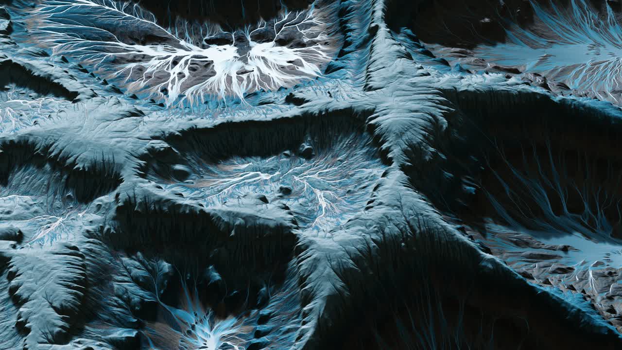 вид на ландшафт инопланетной планеты