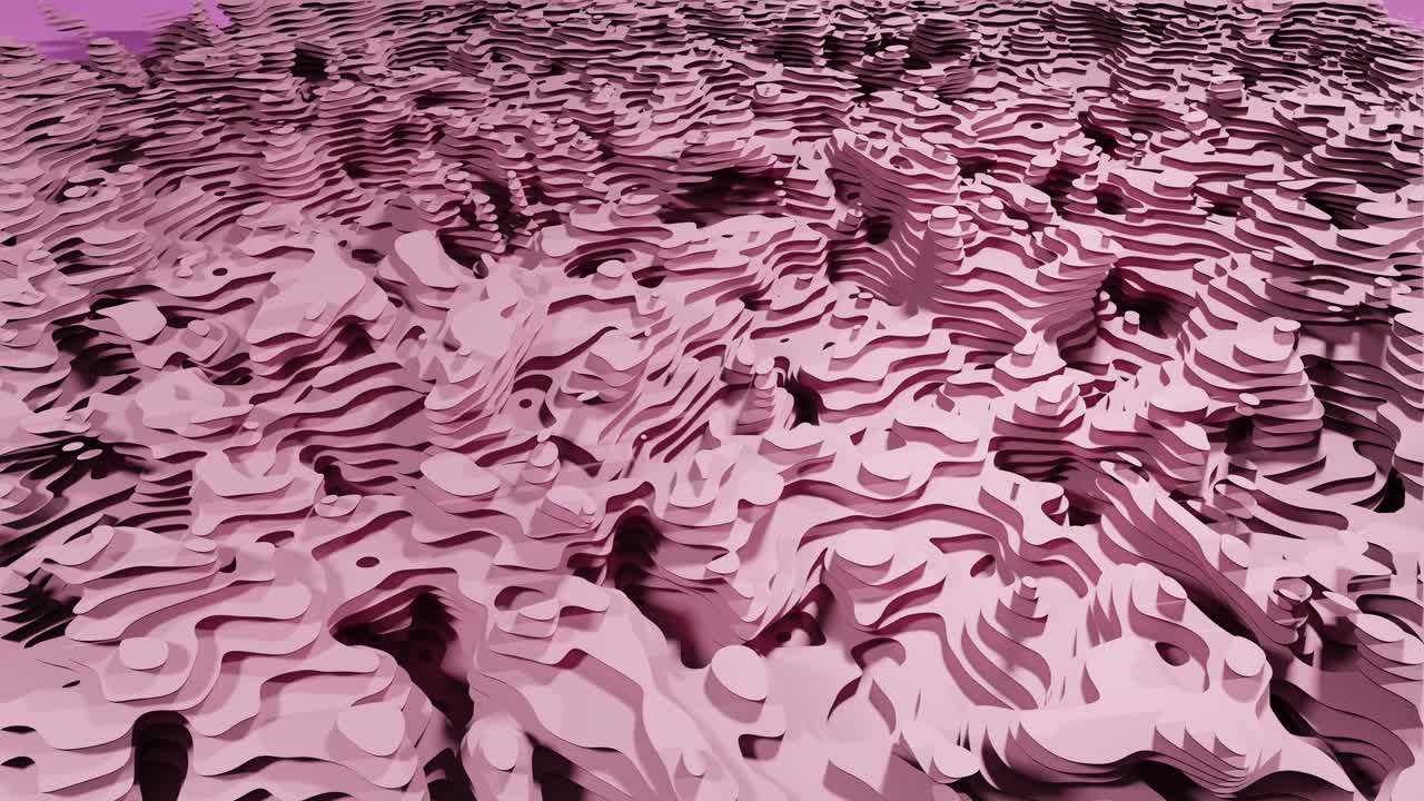 3D Loopable Abstract Animation with a Pink Pattern