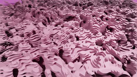 3d loopable abstract animation with a pink pattern