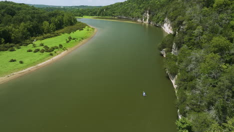 man-made reservoir of beaver lake in the ozark mountains of northwest arkansas, united states