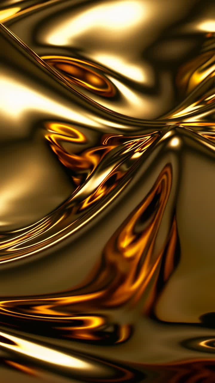 Gold Liquid Texture | Premium Stock Video Footage