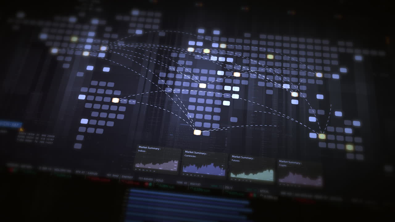 Dynamic data visuals for business info graphics, animated charts, and data-driven insights for a business meeting mock-up. Explore the world of trading, stock exchanges, and crypto