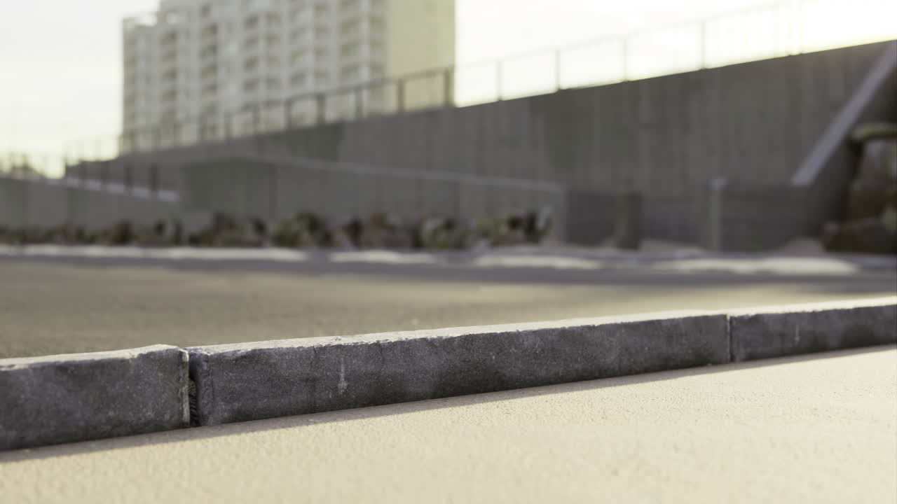 Progress on new urban development with pavement and buildings