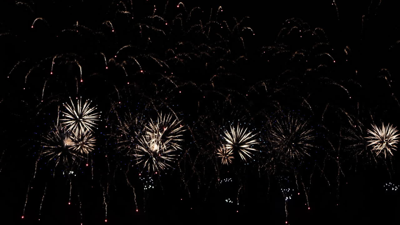 Beautiful fireworks in the night sky