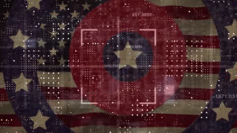 Animación-De-Estrellas-De-La-Bandera-Americana-Y-Coloreadas-En-Círculos.