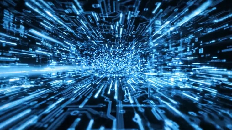 Dynamische Visualisierung des Datenflusses: Eine atemberaubende Reise durch die Hochgeschwindigkeitskonnektivität moderner Technologie und Informationsübertragung