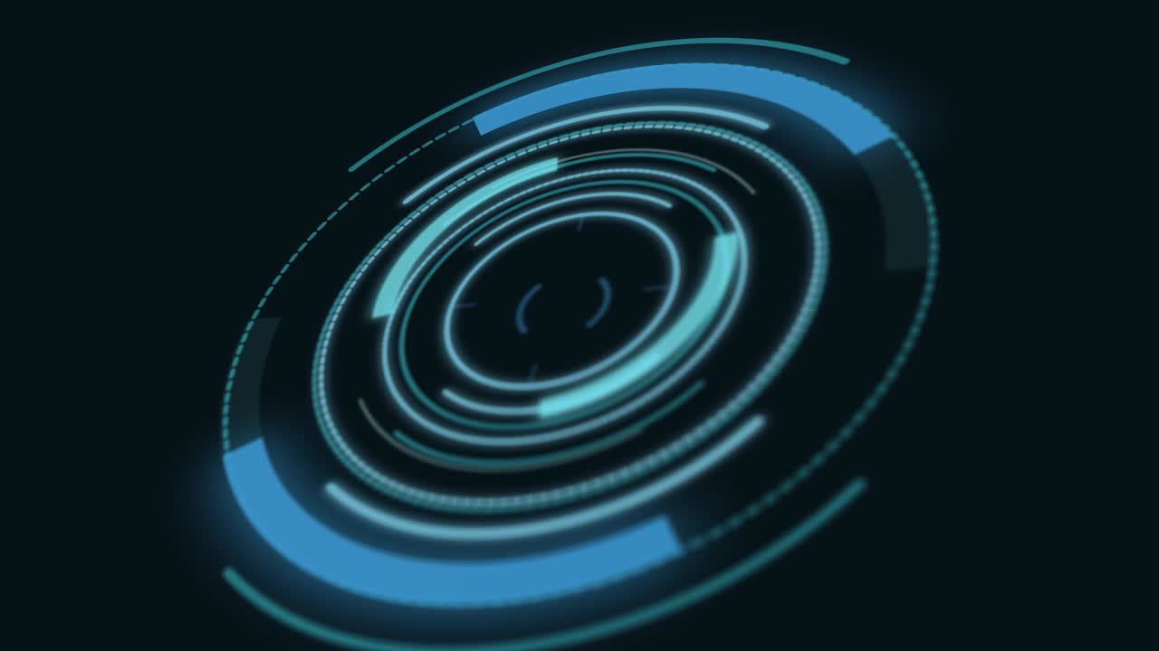 interfaz de holograma circular con elementos circulares de visualización de alta tecnología futurista