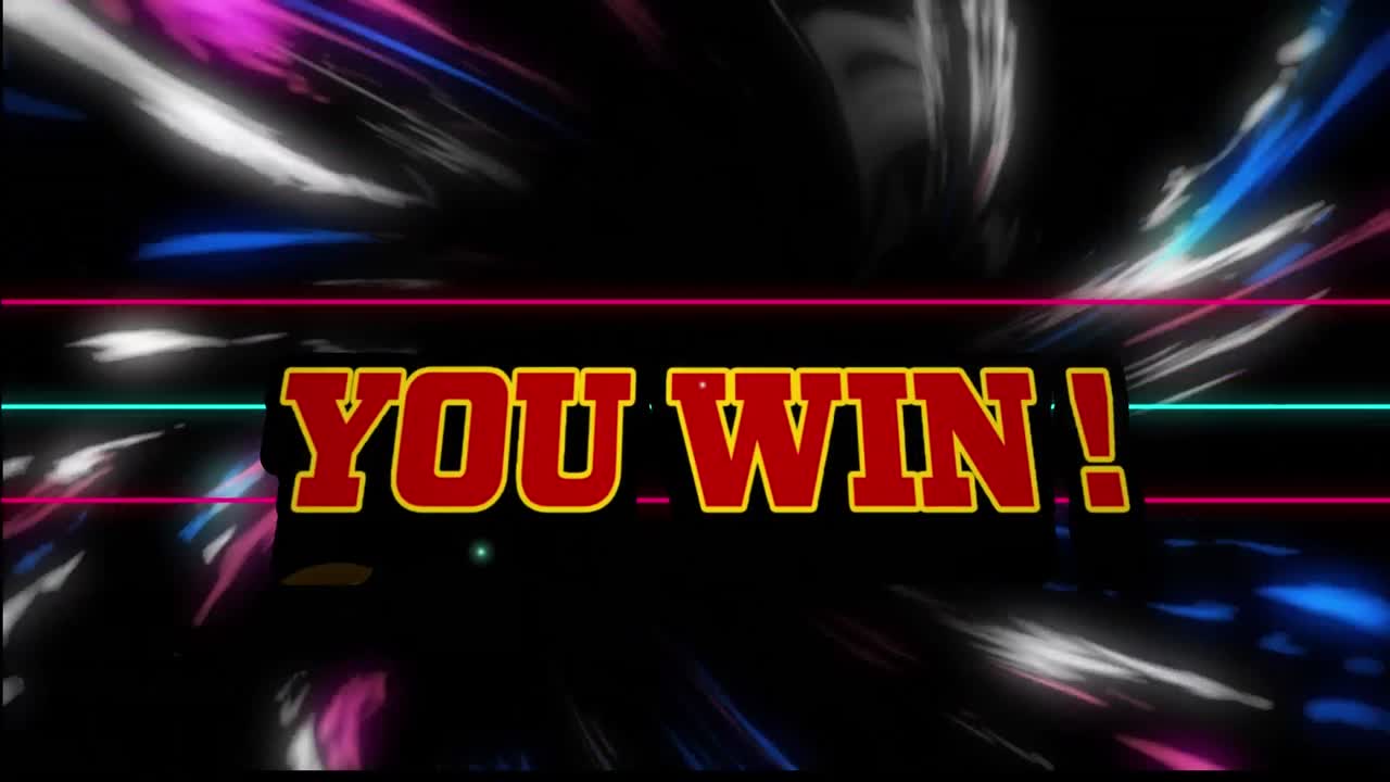 검은색 배경의 네온 모양 위에 텍스트를 이기는 애니메이션