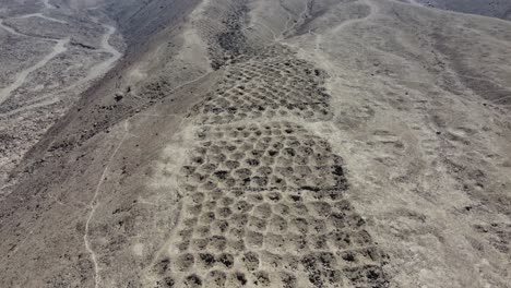 drone footage of an archaeological site in pisco, peru