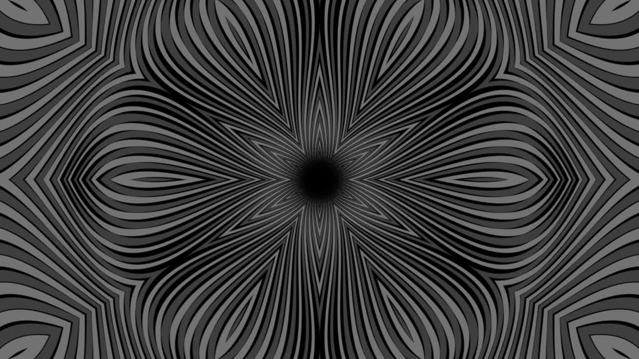 A monochrome geometrical pattern motion graphic