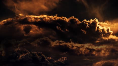 a thunderstorm in a collection of sunset or sunrise clouds