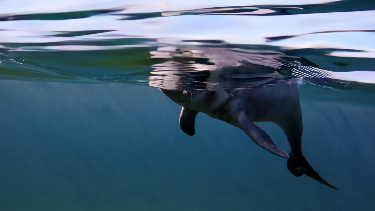 Baby Dolphin Underwater