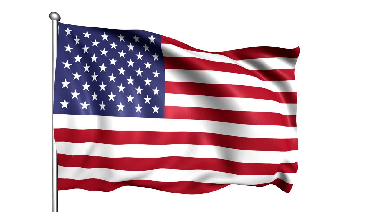 bandera de los estados unidos (en bucle, canal alfa)