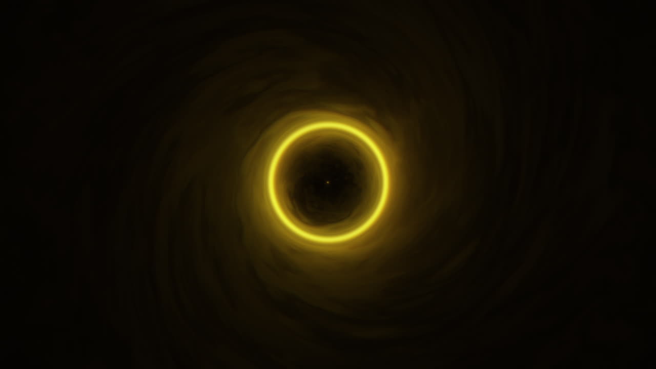 Orange Abstract Black Hole Forming Swirling Vortex Animation