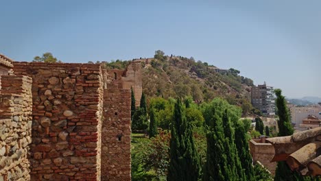 alcazaba of malaga, medieval islamic palace, monte gibralfaro