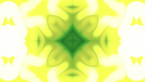 green and yellow abstract kaleidoscope animation, seamless loop