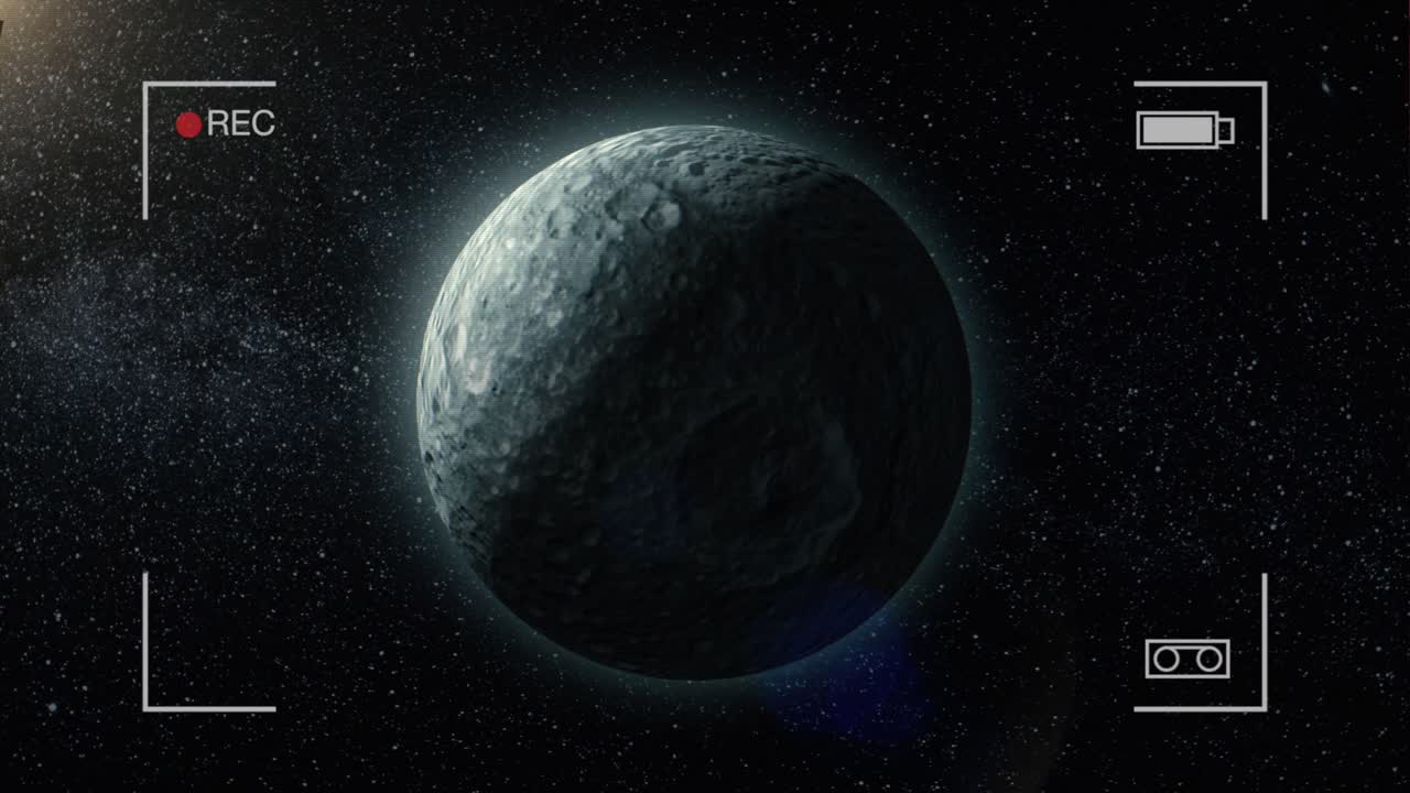 Spacecraft view of a planet