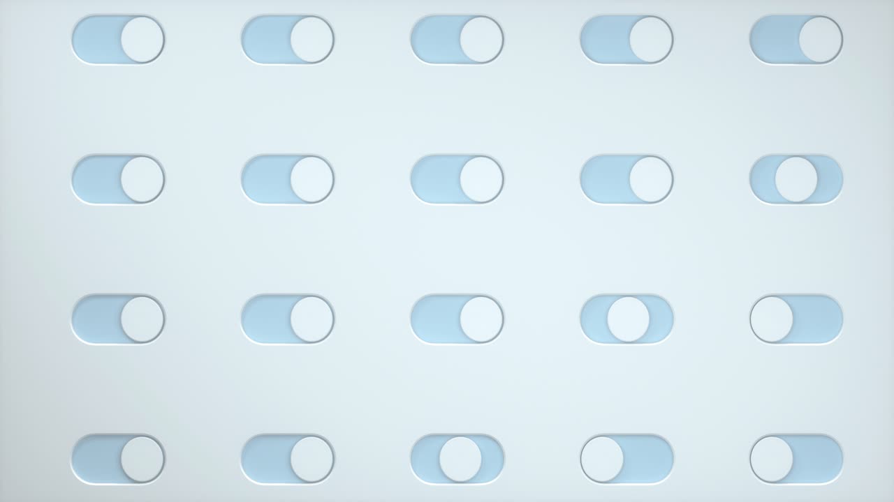 el interruptor deslizante, el botón de la pantalla táctil, la representación 3d.